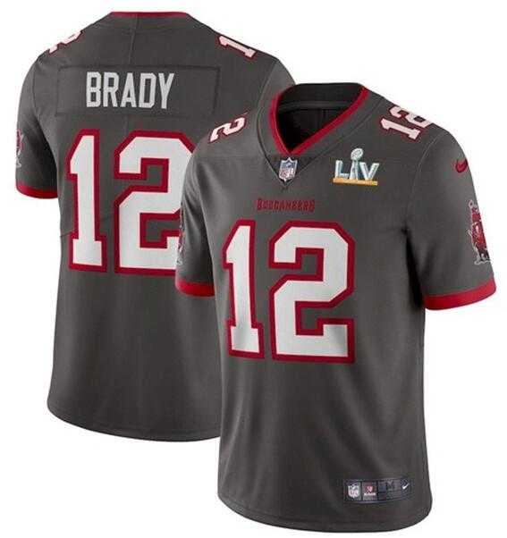 Nike Men & Women & Youth Buccaneers 12 Tom Brady Gray 2021 Super Bowl LV Vapor Untouchable Limited Jersey,We sell and wholesale Nike Men & Women & Youth Buccaneers 12 Tom Brady Gray 2021 Super Bowl LV Vapor Untouchable Limited Jersey on line form chian!